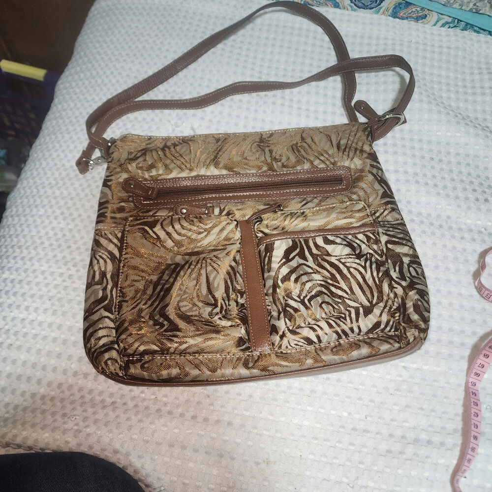 MULTISAC EUC ZEBRA LEOPARD CROSSBODY BAG